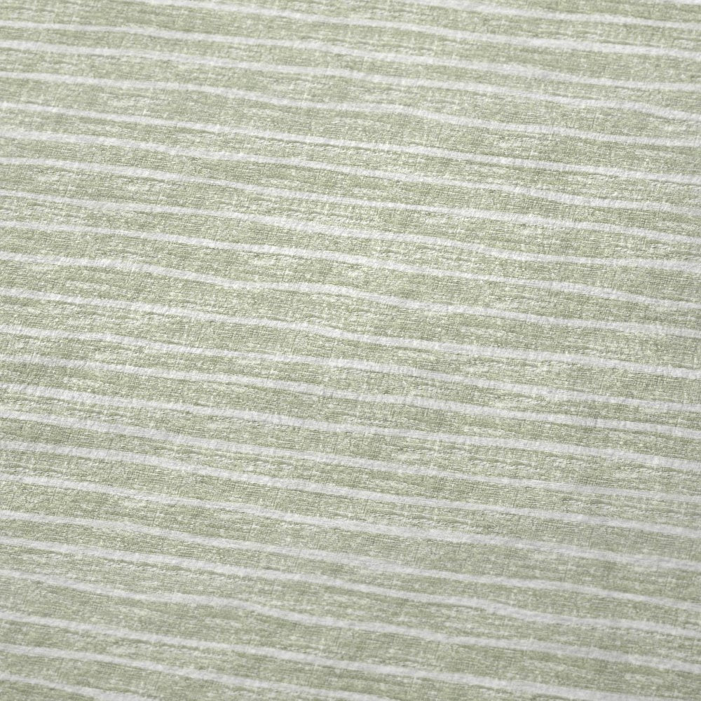 50" X 70" Mint Green And Ivory Striped Microfiber Plush Throw Blanket HomeRoots