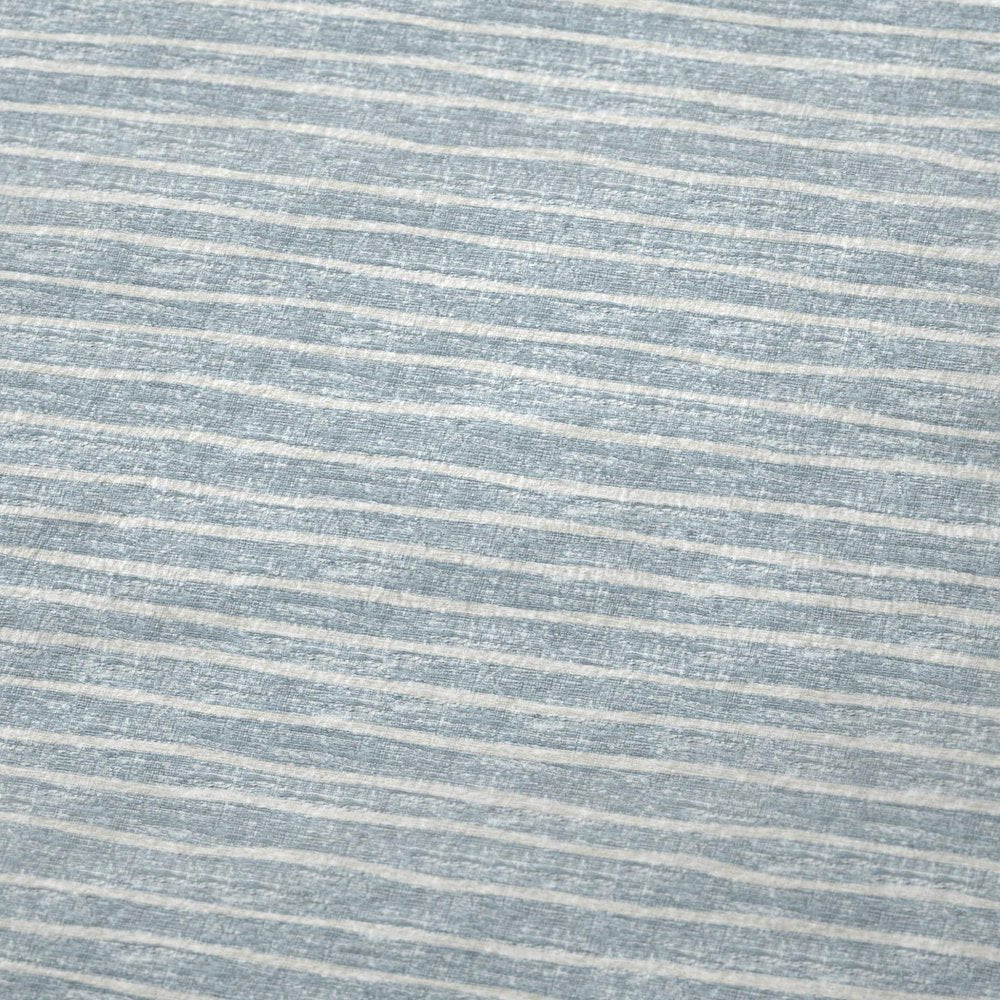 50" X 70" Sky Blue And Ivory Striped Polyester Woven Plush Throw Blanket HomeRoots