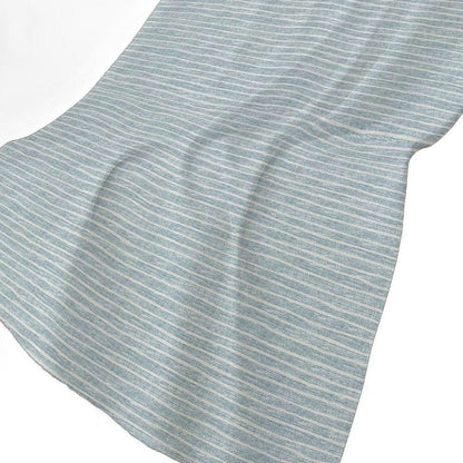 50" X 70" Sky Blue And Ivory Striped Polyester Woven Plush Throw Blanket HomeRoots