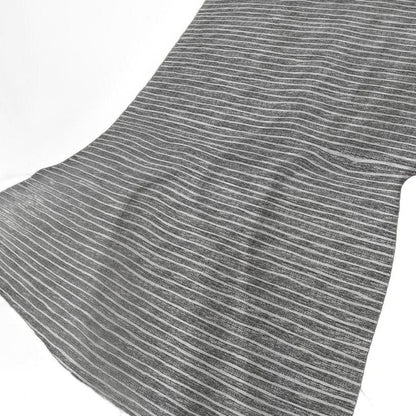 50" X 70" Gray And Light Gray Striped Polyester Woven Plush Throw Blanket HomeRoots