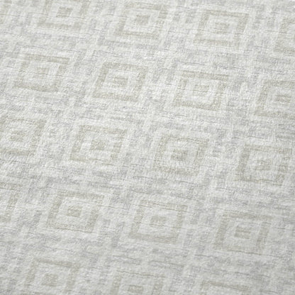 50" X 70" Linen And Ivory Microfiber Geometric Plush Throw Blanket HomeRoots