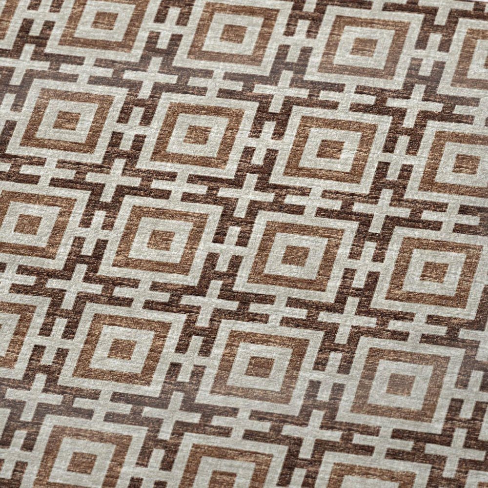 50" X 70" Rust And Beige Geometric Plush Throw Blanket HomeRoots