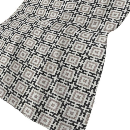 50" X 70" Black And Ivory Geometric Polyester Woven Plush Throw Blanket HomeRoots