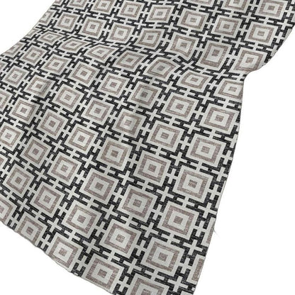 50" X 70" Black And Ivory Geometric Plush Throw Blanket
