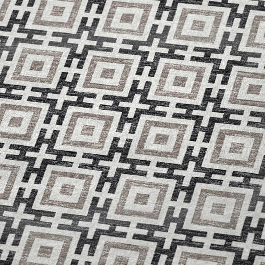 50" X 70" Black And Ivory Geometric Plush Throw Blanket HomeRoots