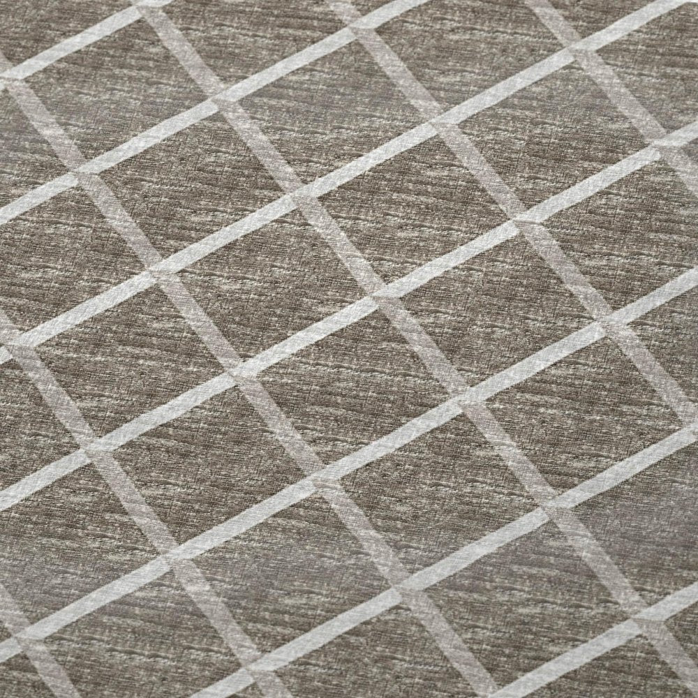 50" X 70" Taupe And Beige Microfiber Geometric Plush Throw Blanket HomeRoots