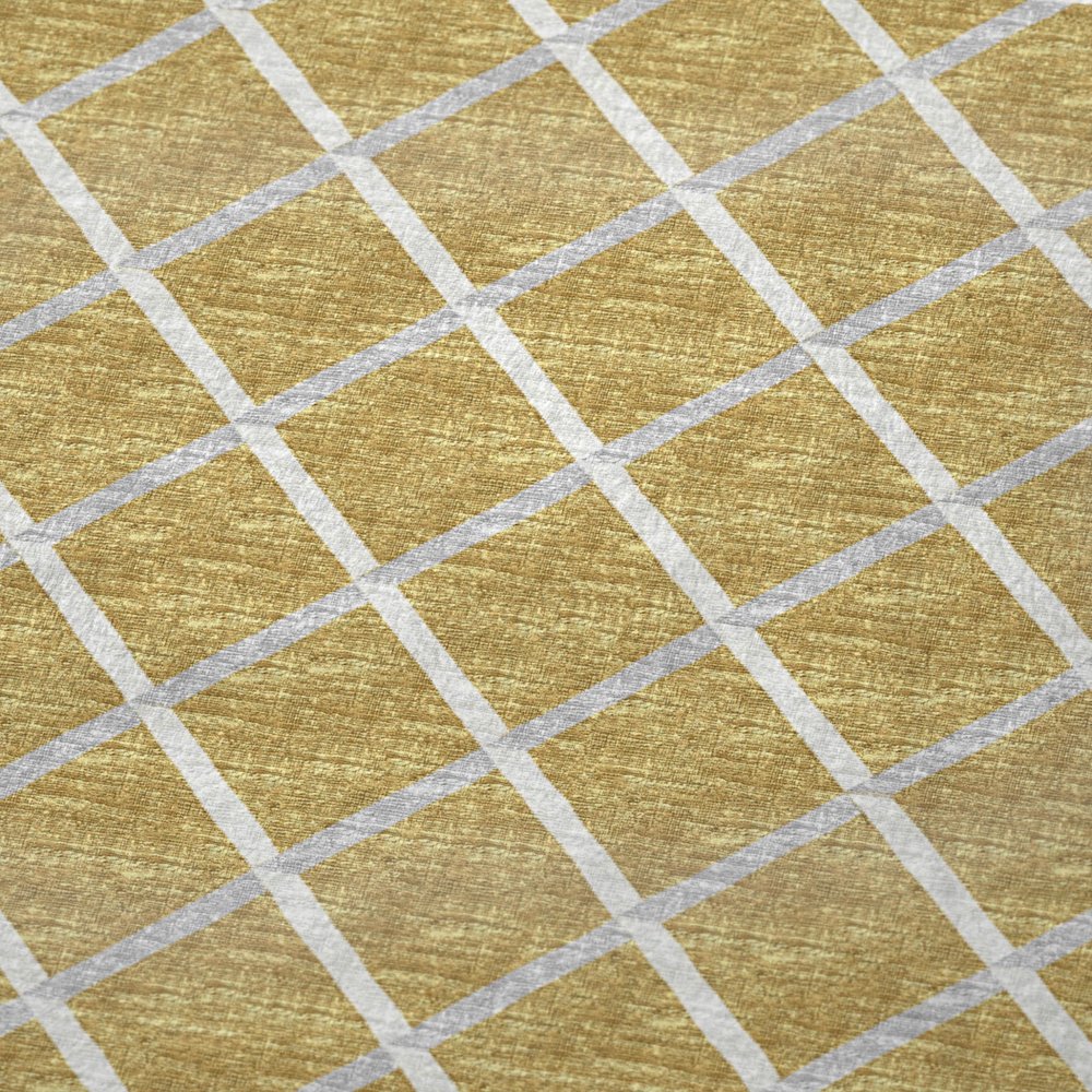 50" X 70" Gold And Ivory Microfiber Geometric Plush Throw Blanket HomeRoots