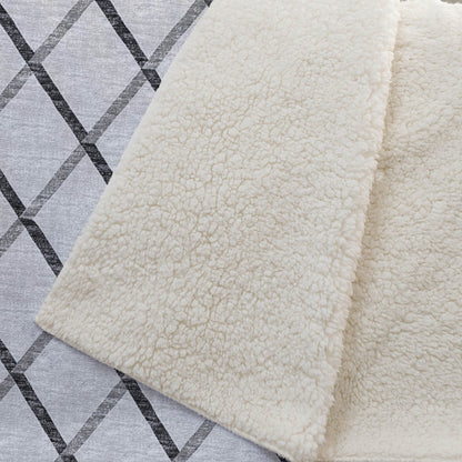 50" X 70" Gray And Ivory Microfiber Geometric Plush Throw Blanket HomeRoots