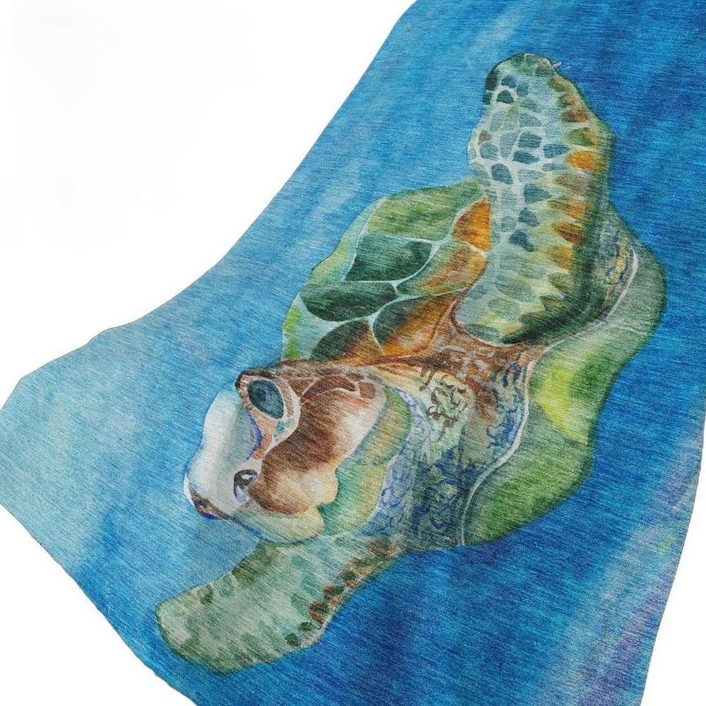 50" X 70" Blue Emerald And Brown Animal Print Polyester Woven Plush Throw Blanket HomeRoots