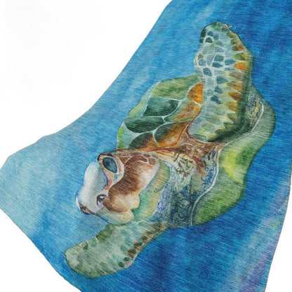 50" X 70" Blue Emerald And Brown Animal Print Polyester Woven Plush Throw Blanket HomeRoots