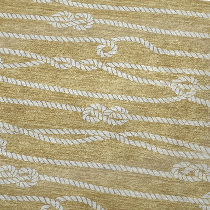 50" X 70" Gold And Ivory Striped Polyester Woven Plush Throw Blanket HomeRoots