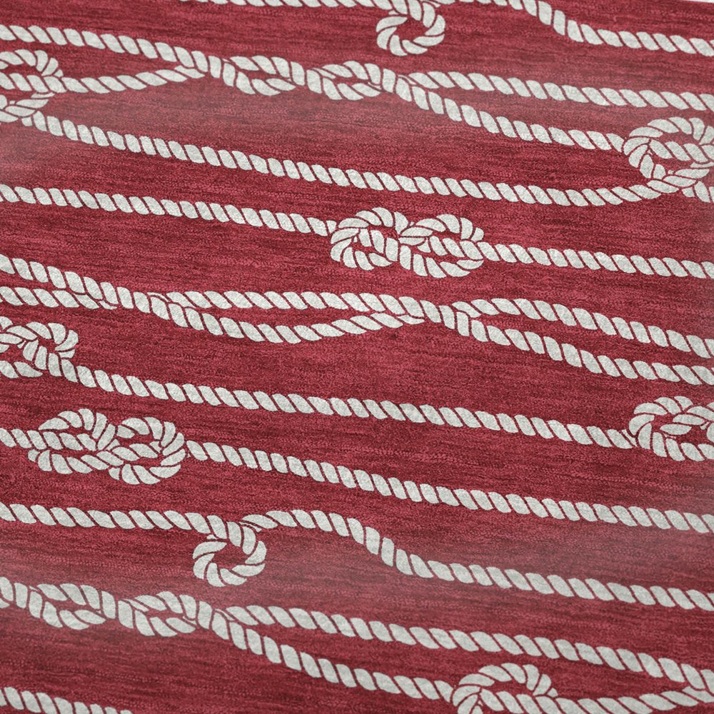 50" X 70" Red And Ivory Microfiber Striped Plush Throw Blanket HomeRoots