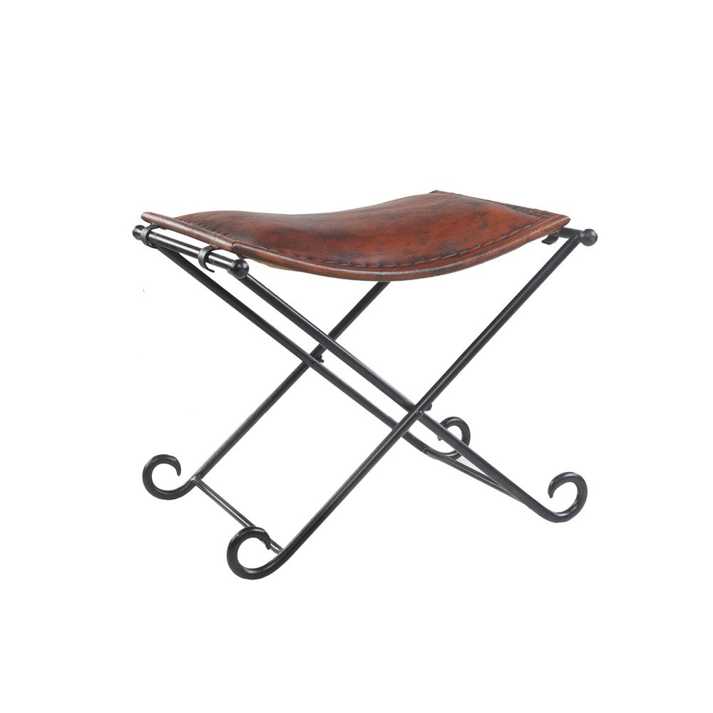 Brown and Black Fabric and Metal Free Form Solid Furniture Set