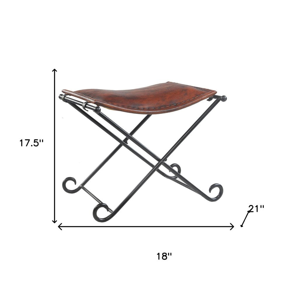 Brown and Black Fabric and Metal Free Form Solid Furniture Set — view 4