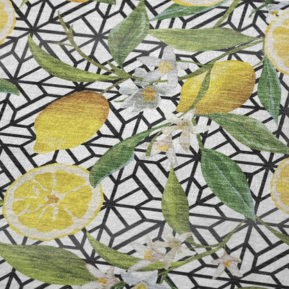 50" X 70" Yellow Ivory And Green Geometric Polyester Woven Plush Throw Blanket HomeRoots