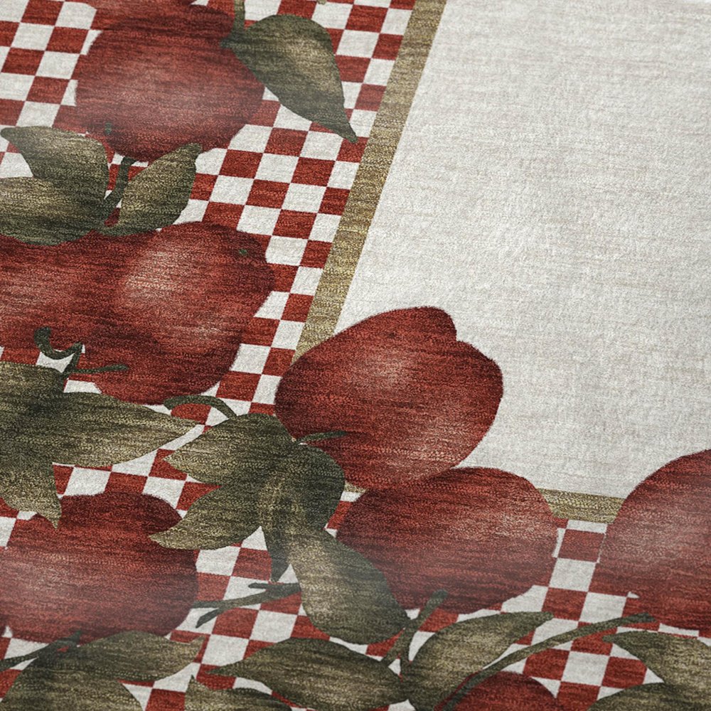 50" X 70" Red Ivory And Green Microfiber Checkered Plush Throw Blanket HomeRoots
