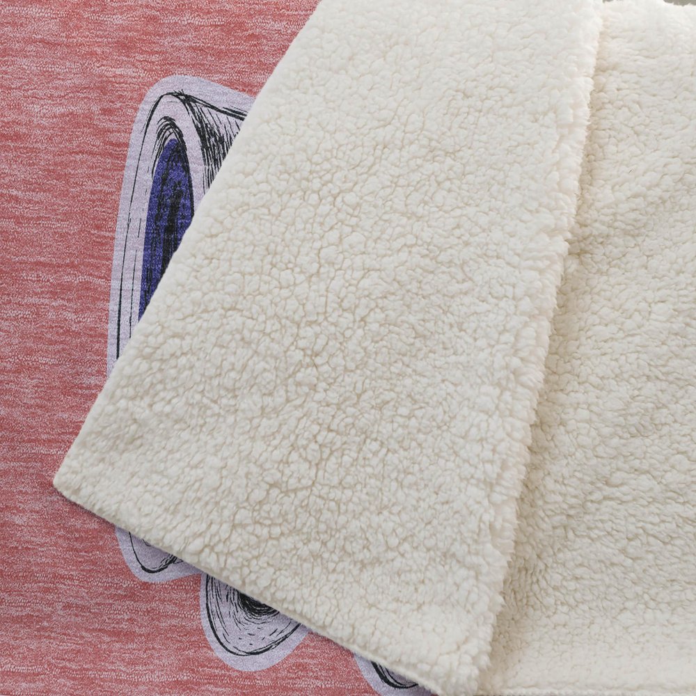 50" X 70" Blue Orange And Red Microfiber Color Block Plush Throw Blanket HomeRoots