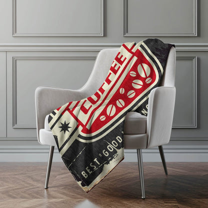 50" X 70" Midnight Ivory And Red Microfiber Geometric Plush Throw Blanket HomeRoots