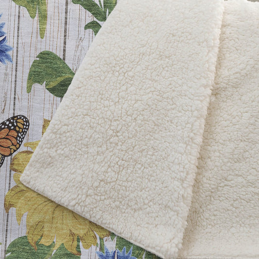 50" X 70" Ivory And Yellow Sunflower Floral Microfiber Plush Throw Blanket HomeRoots