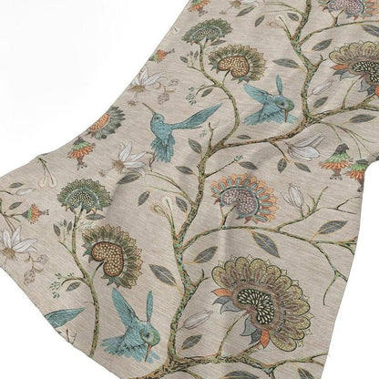 50" X 70" Beige Blue And Peach Animal Print Polyester Woven Plush Throw Blanket HomeRoots