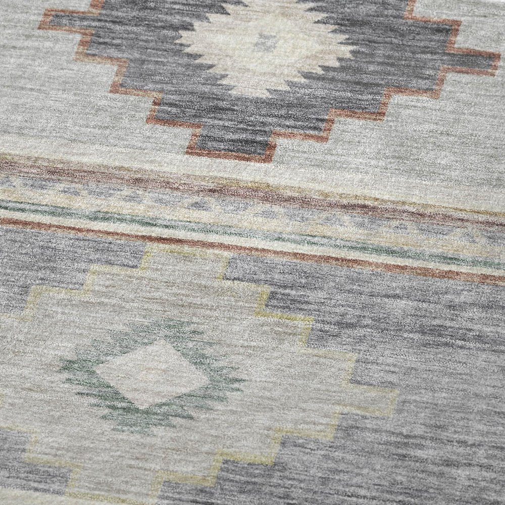 50" X 70" Gray Beige And Ivory Geometric Polyester Woven Plush Throw Blanket HomeRoots