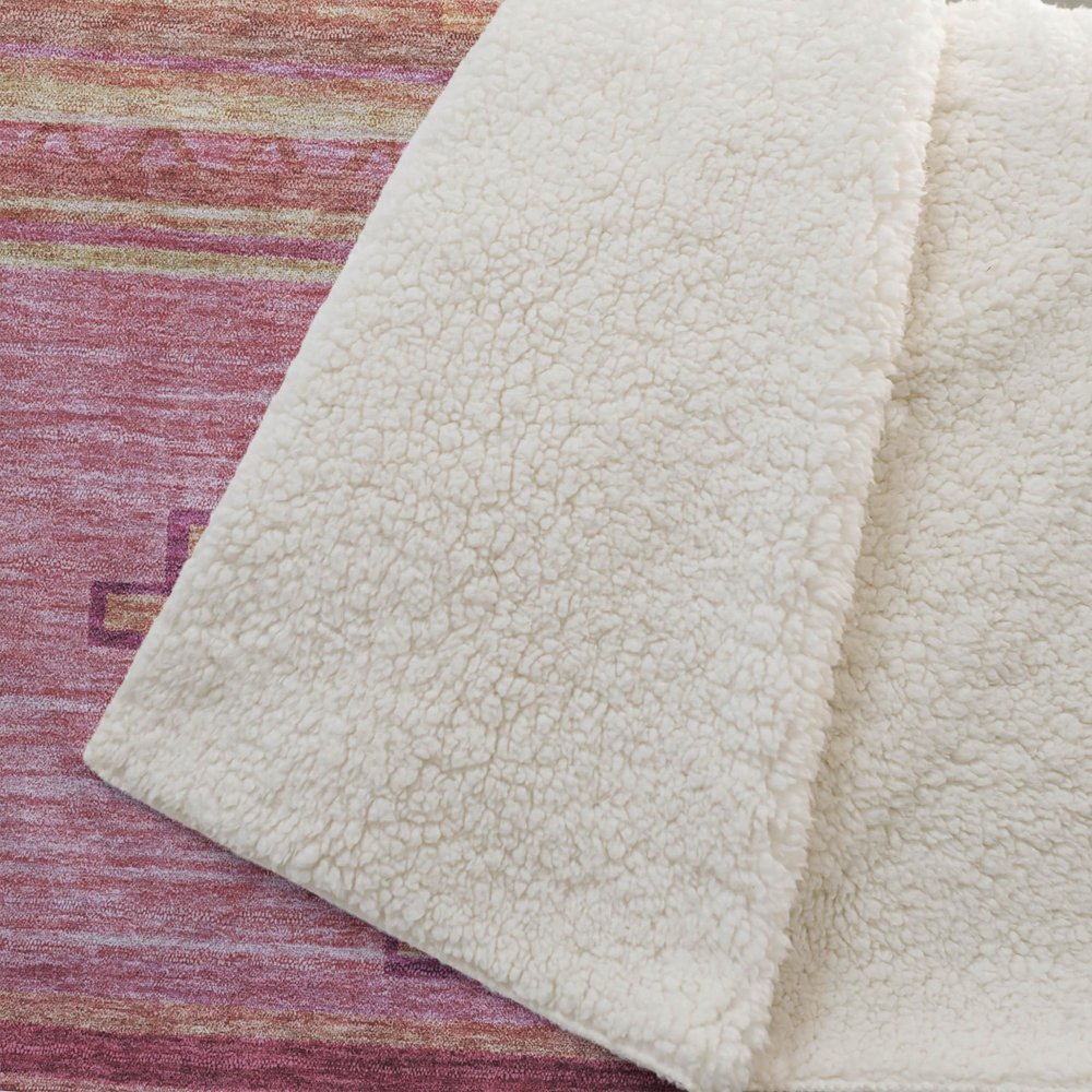 50" X 70" Pink Rust And Beige Geometric Polyester Woven Plush Throw Blanket HomeRoots