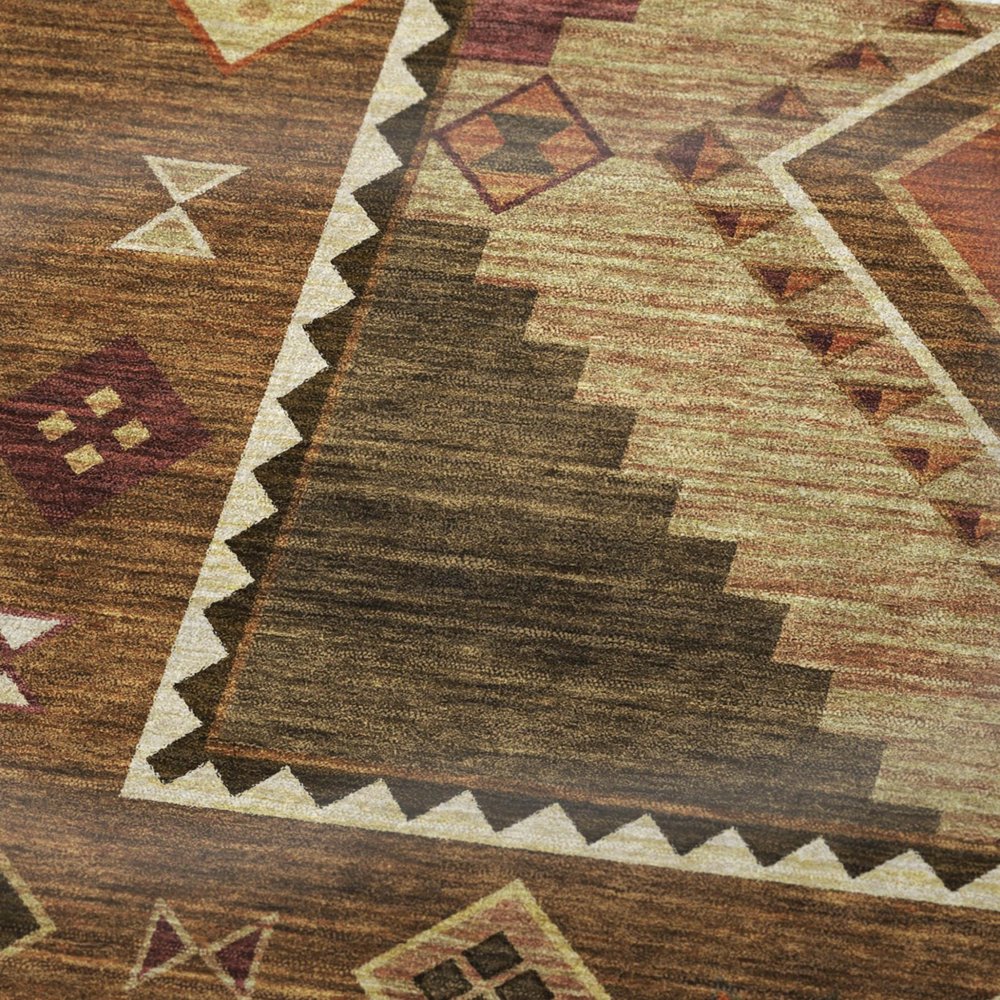 50" X 70" Brown Walnut And Beige Geometric Polyester Woven Plush Throw Blanket HomeRoots