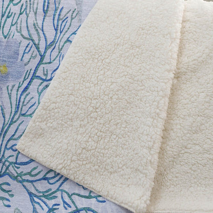50" X 70" Aqua Ivory And Gray Floral Polyester Woven Plush Throw Blanket HomeRoots