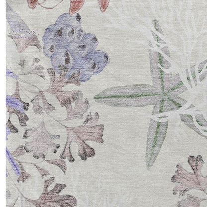 50" X 70" Ivory Plum And Burgundy Floral Polyester Woven Plush Throw Blanket HomeRoots