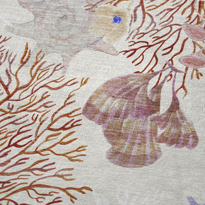 50" X 70" Ivory Plum And Burgundy Floral Polyester Woven Plush Throw Blanket HomeRoots
