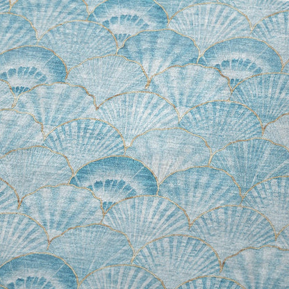 50" X 70" Aqua And Ivory Microfiber Animal Print Plush Throw Blanket HomeRoots
