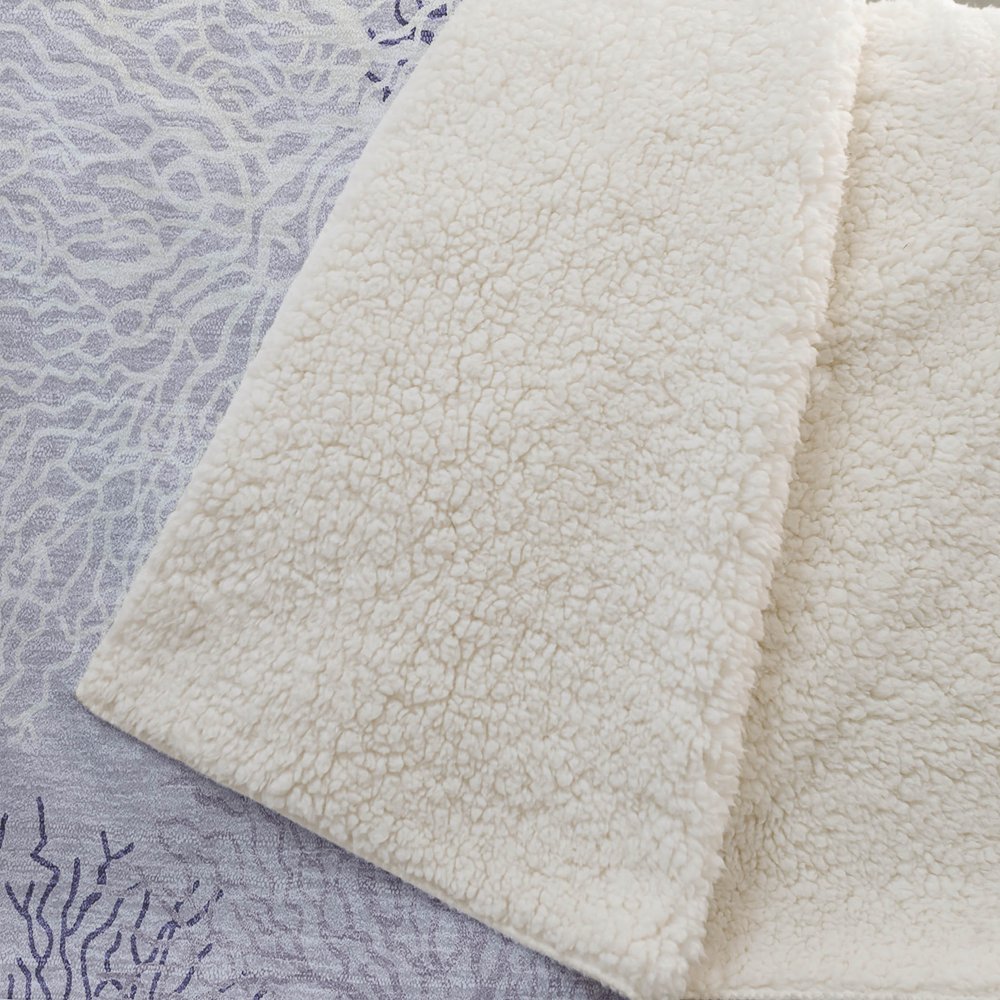 50" X 70" Purple Ivory And Gray Floral Plush Throw Blanket HomeRoots