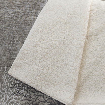 50" X 70" Latte Ivory And Beige Floral Plush Throw Blanket HomeRoots