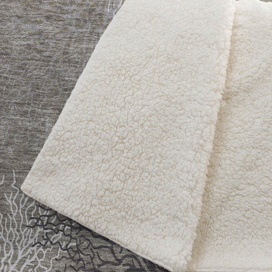 50" X 70" Latte Ivory And Beige Floral Plush Throw Blanket HomeRoots