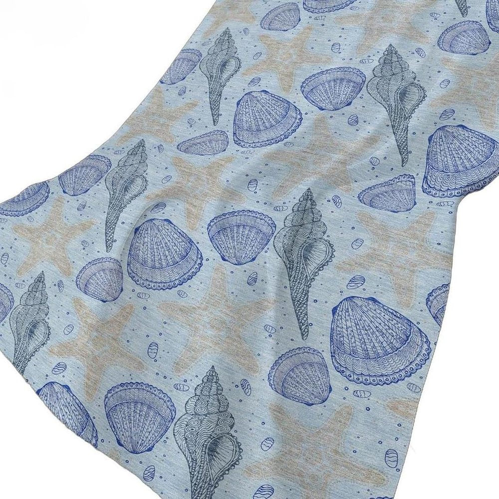50" X 70" Blue Ivory And Beige Animal Print Polyester Woven Plush Throw Blanket HomeRoots