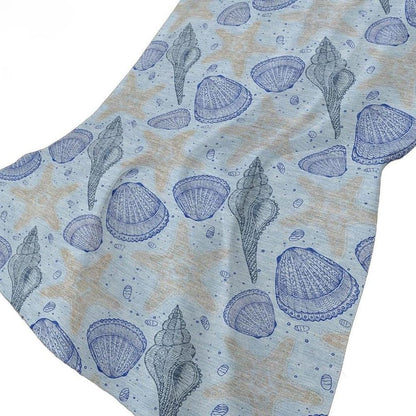 50" X 70" Blue Ivory And Beige Animal Print Polyester Woven Plush Throw Blanket HomeRoots