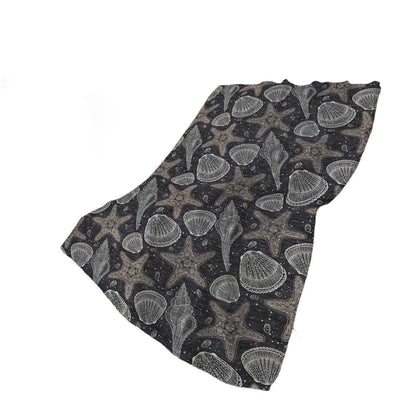 50" X 70" Midnight Gray And White Animal Print Polyester Woven Plush Throw Blanket HomeRoots