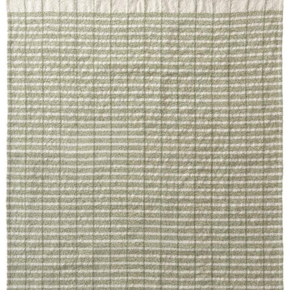 50" X 60" Green And Ivory Striped Throw Blanket HomeRoots