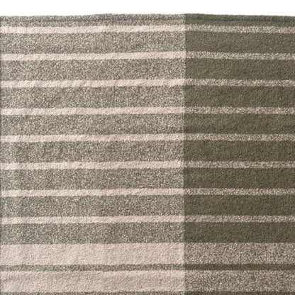 50" X 60" Gray And Green Striped Polyester Woven Throw Blanket HomeRoots