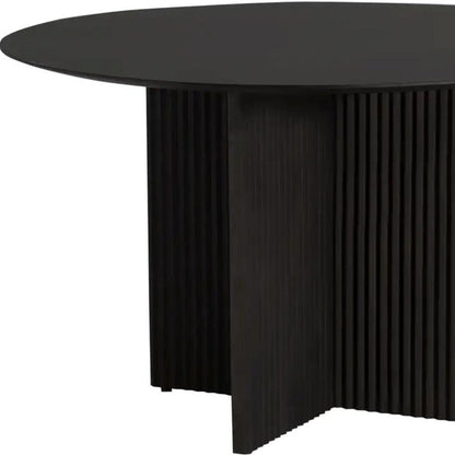 52" Dark Brown Solid Wood Pedestal Base Round Top Dining Table HomeRoots