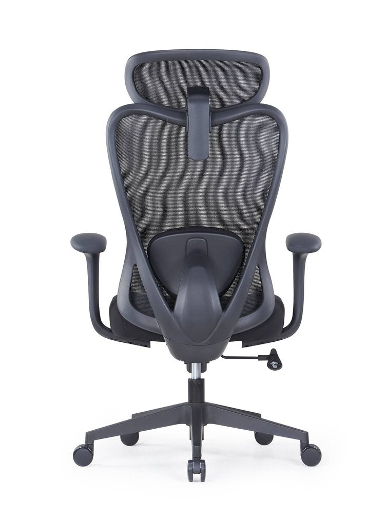Black Adjustable Height Swivel Rolling Executive Office Chair HomeRoots