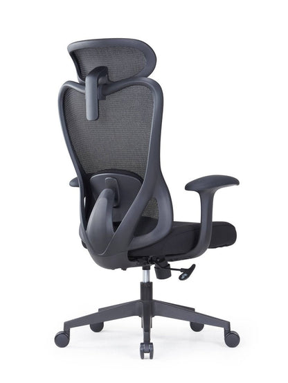 Black Adjustable Height Swivel Rolling Executive Office Chair HomeRoots