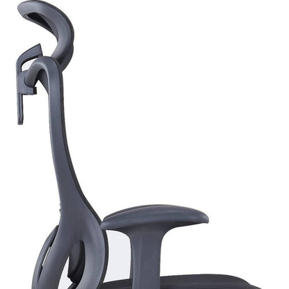 Black Adjustable Height Swivel Rolling Executive Office Chair HomeRoots