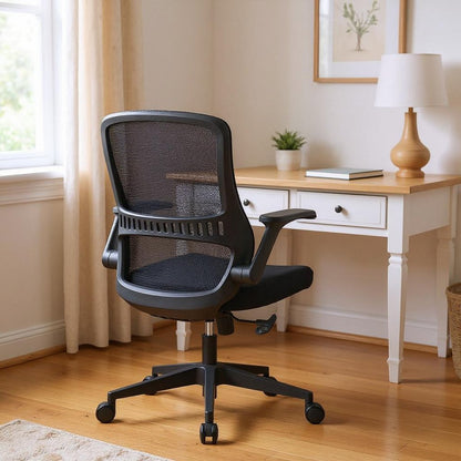 Black Adjustable Height Swivel Rolling Executive Office Chair HomeRoots