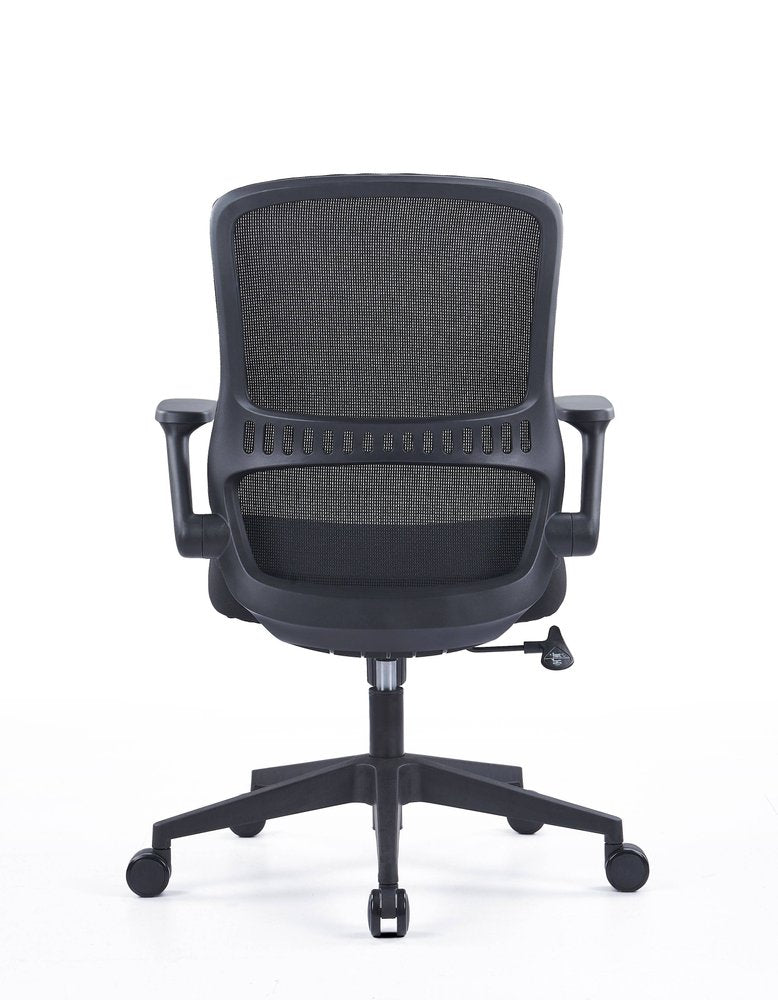 Black Adjustable Height Swivel Rolling Executive Office Chair HomeRoots