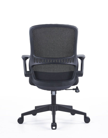 Black Adjustable Height Swivel Rolling Executive Office Chair HomeRoots