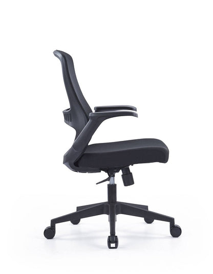 Black Adjustable Height Swivel Rolling Executive Office Chair HomeRoots