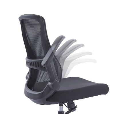 Black Adjustable Height Swivel Rolling Executive Office Chair HomeRoots