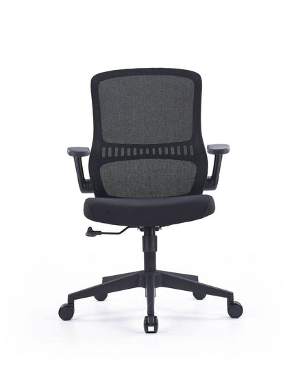 Black Adjustable Height Swivel Rolling Executive Office Chair HomeRoots