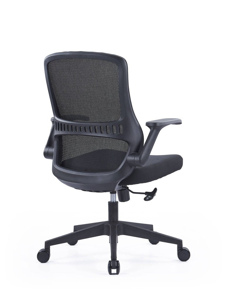 Black Adjustable Height Swivel Rolling Executive Office Chair HomeRoots